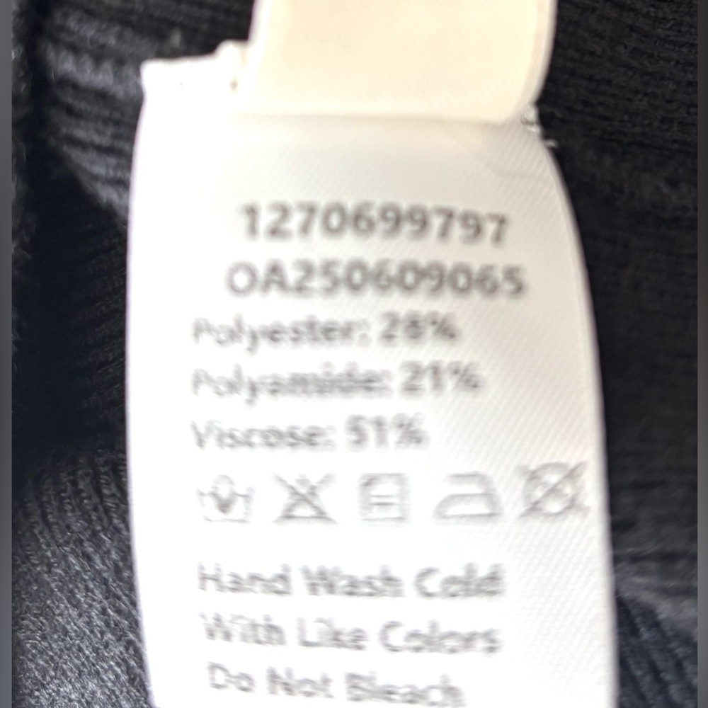 NWT Commense Black Top with Denim Trim and Gold Buttons - Picture 5 of 5